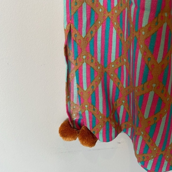 Figue Goa drawstring printed Cotton-blend Wide-leg Pants S - Picture 5 of 10